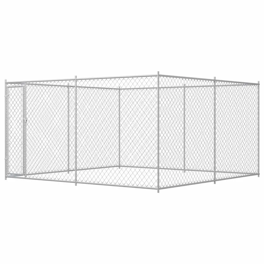 Grand parc pour chien en acier galvanisé 383x383x185 cm – ComfortXL Outdoor Living