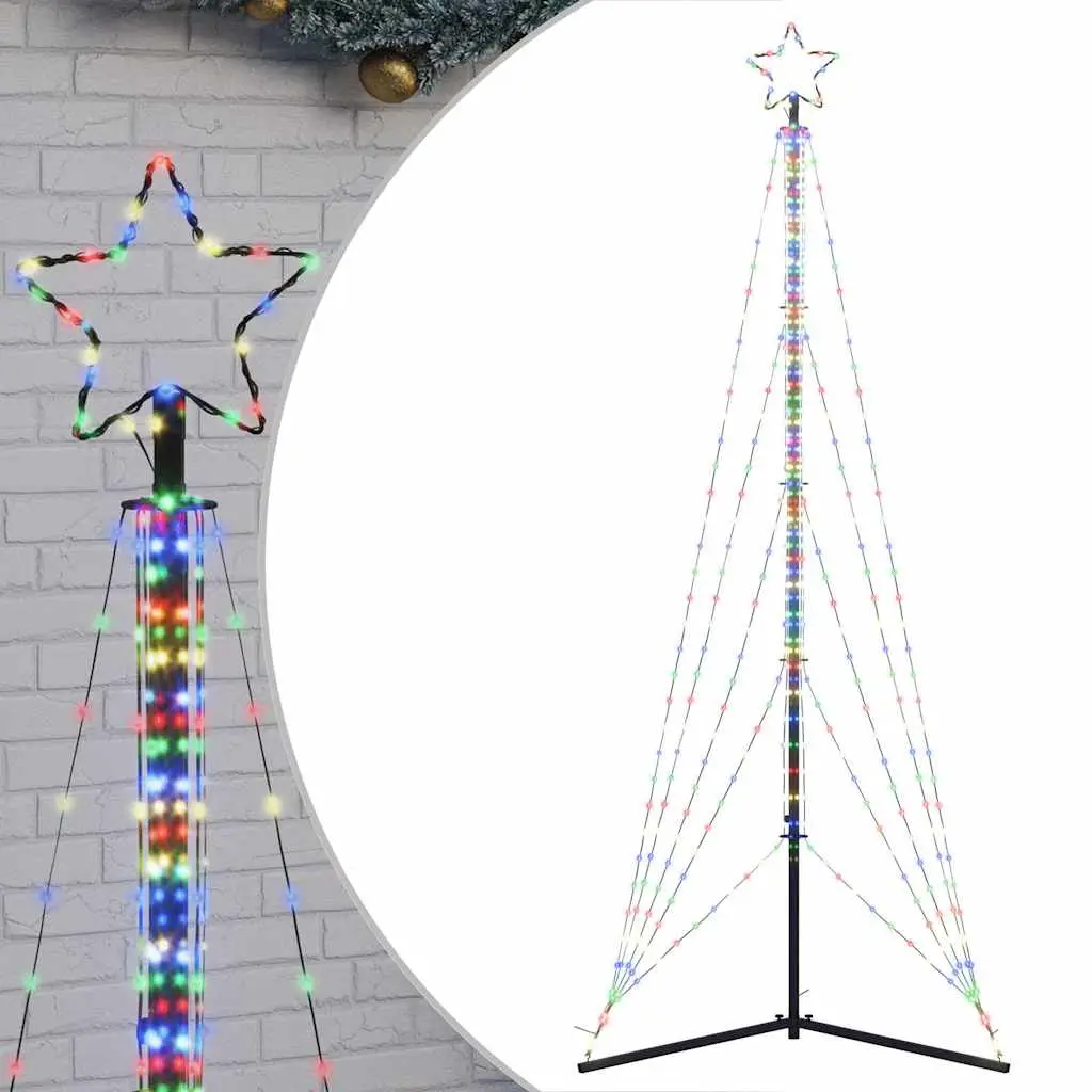 Grand sapin de Noël lumineux LED 300cm Jardin 8 modes Multicolore – ComfortXL Outdoor Living