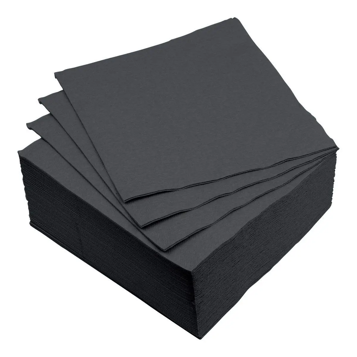 Lot de 40 Serviettes en Papier «Vitamine» 38x38cm Noir