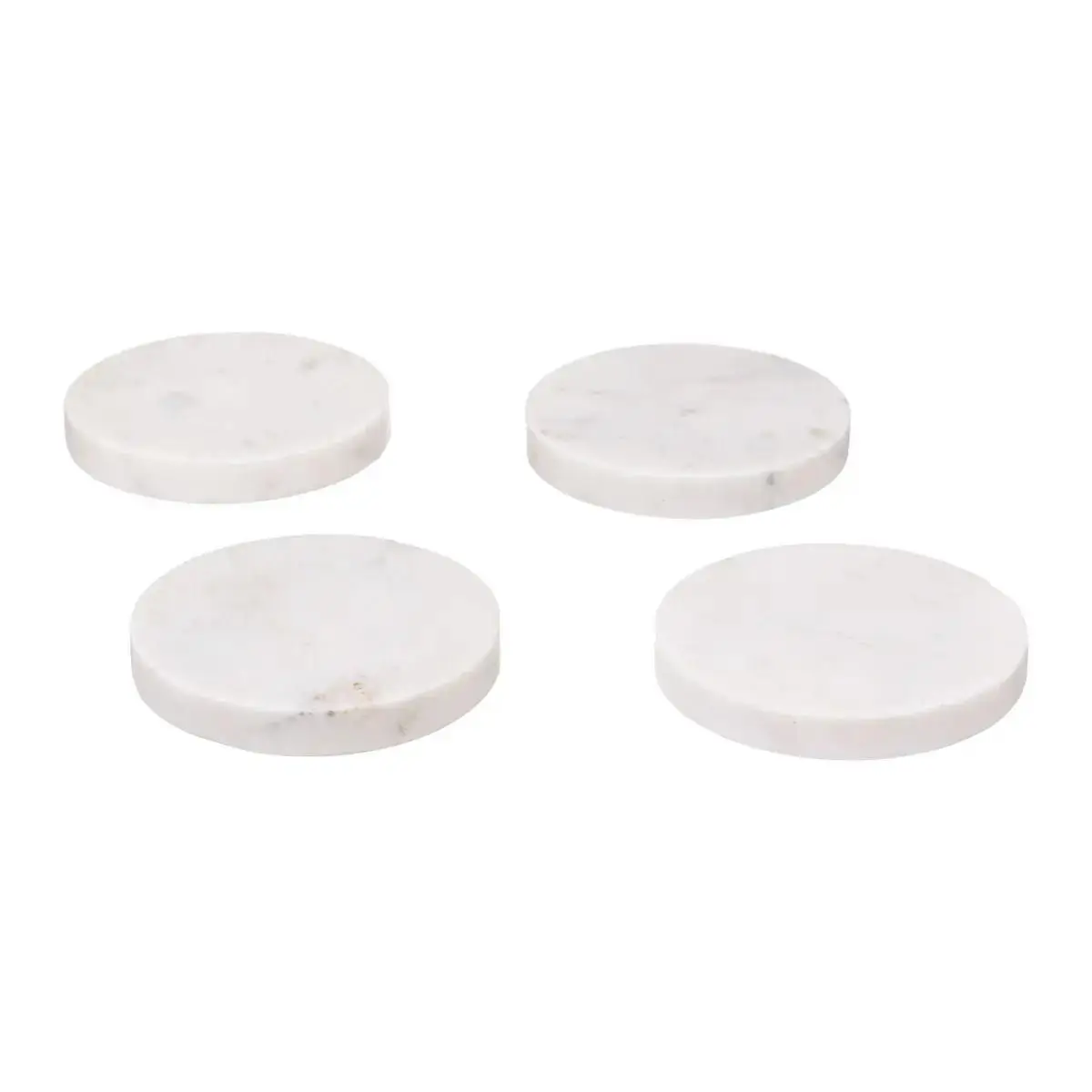 Lot de 4 Dessous de Verre «Sublima» 10cm Blanc