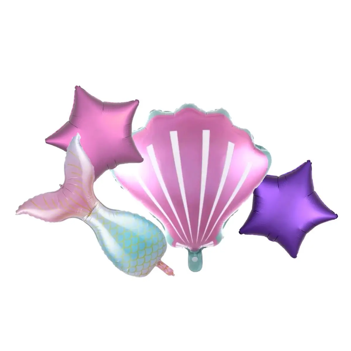 Lot de 4 Ballons Gonflables «Sirène» 60cm Multicolore