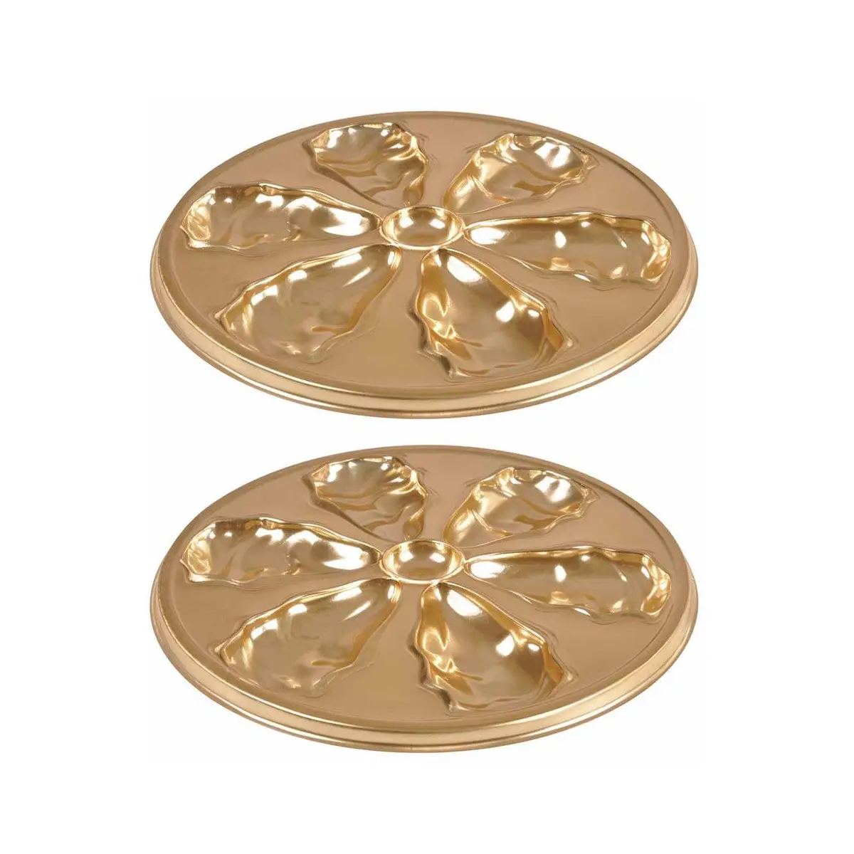 Lot de 2 Plateaux à Huîtres «Lise» 25cm Or