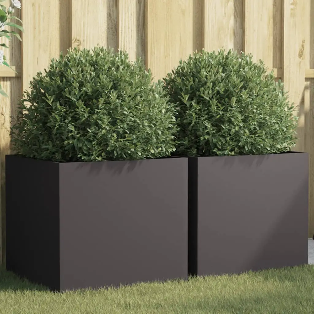 Lot de 2 Jardiniere plastique Herwig Noir 49 X 47 X 46 cm – P87211N