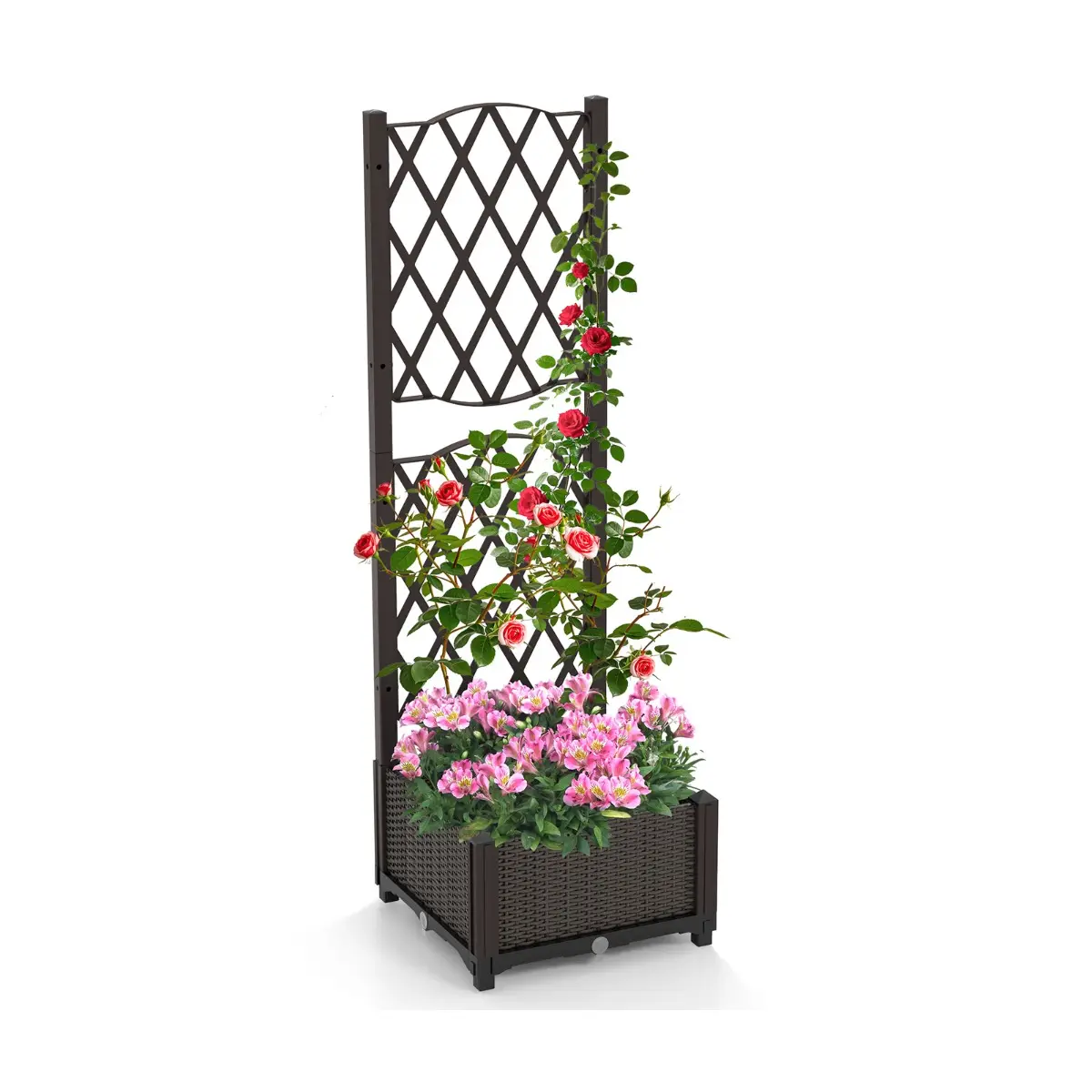 Grillage Jardinière avec Treillis sur Pied Bac à Fleur Auto