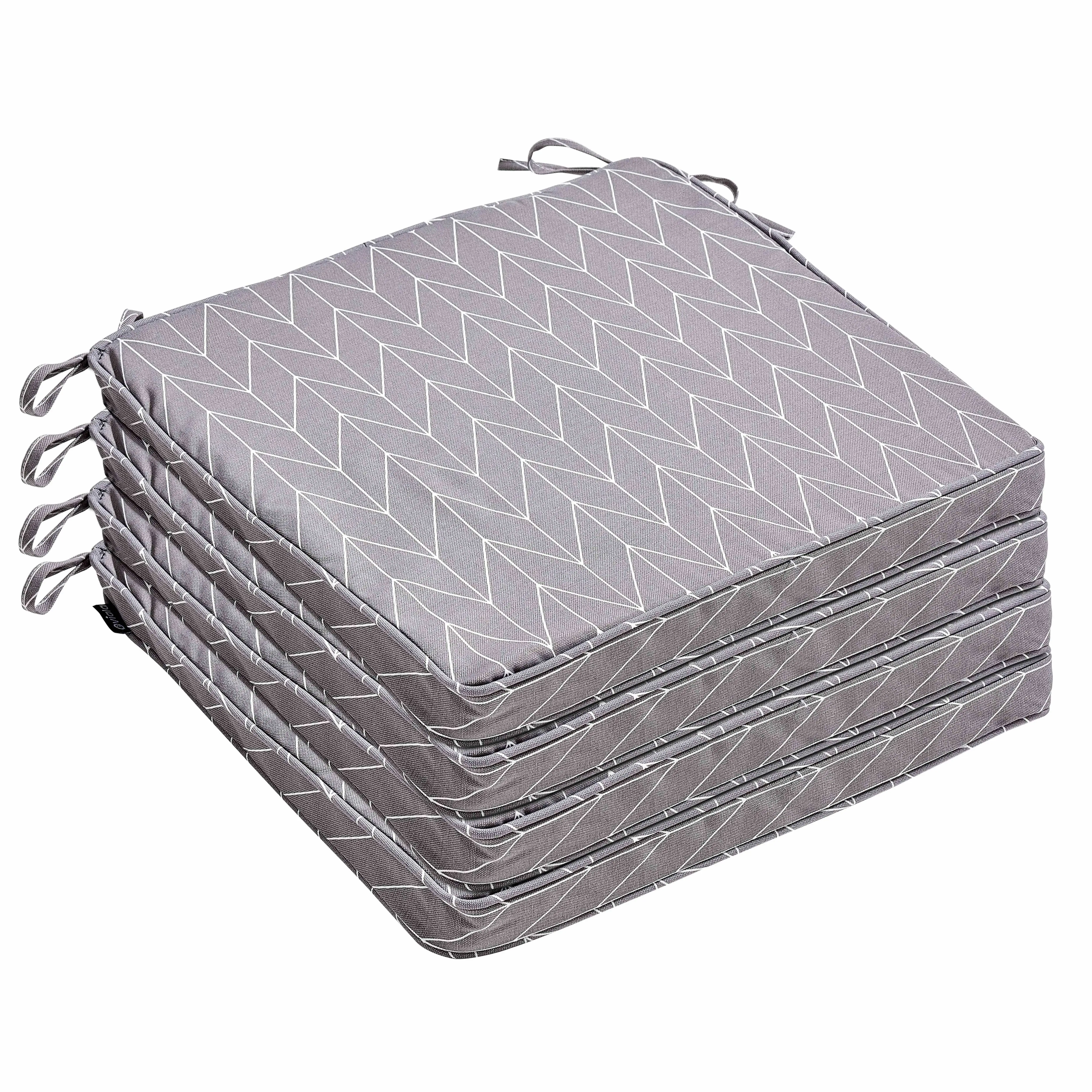 Lot de 4 galettes de chaise polyester apache 40x40x3 cm Paita – Oviala