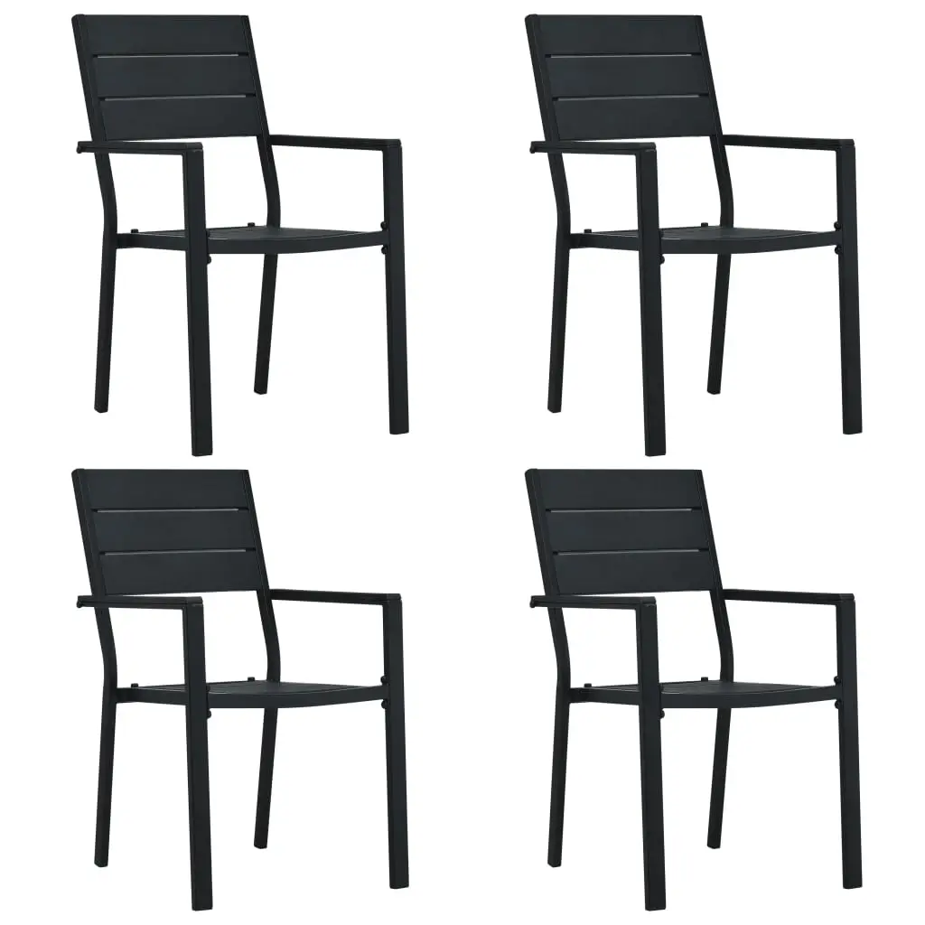 Lot de 4 Chaise bois composite Amilio Noir 62 X 55,5 X 88,5 cm – P87209N