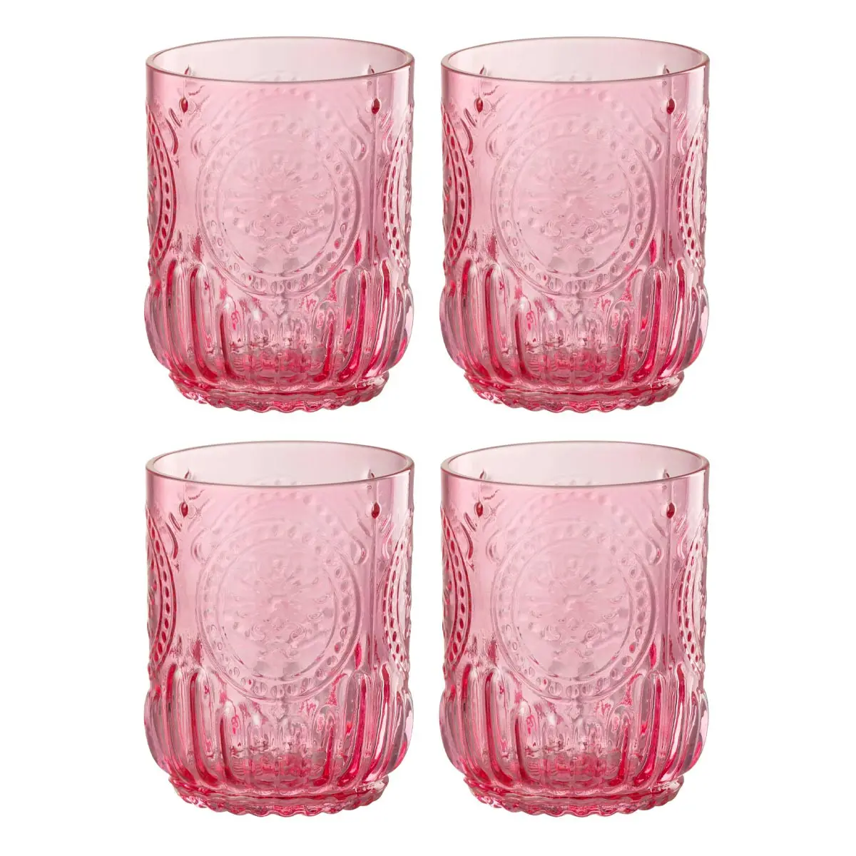Lot de 4 Verres Design «Maya» 32cl Fuchsia