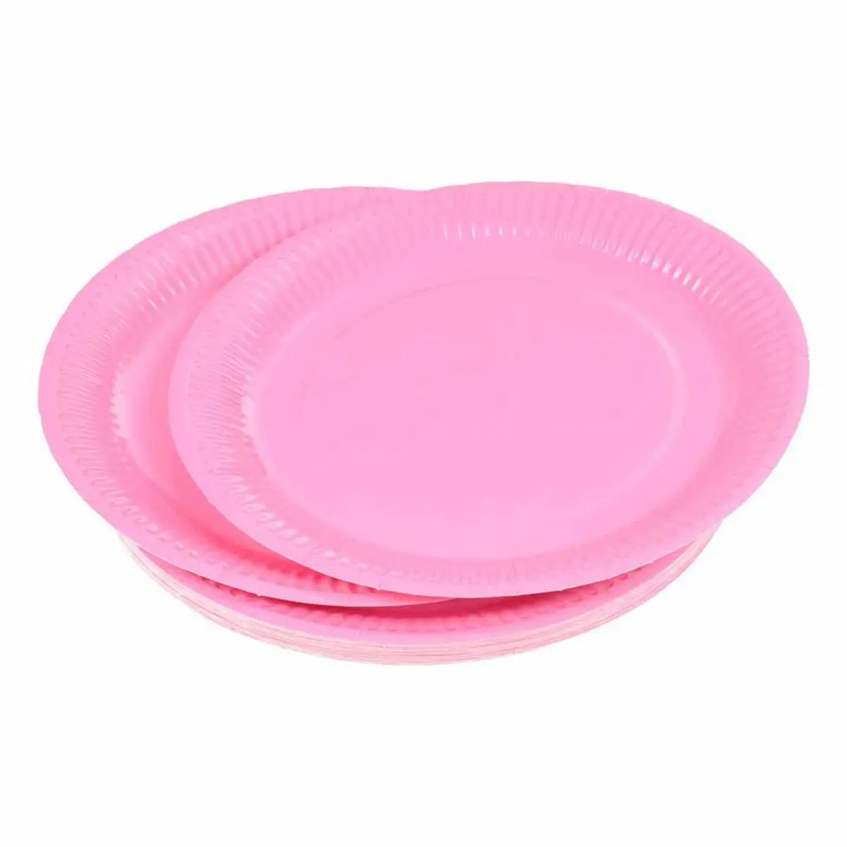 Lot de 20 Assiettes en Carton «Vitamine» 18cm Rose