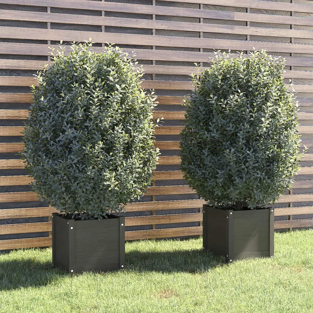 Lot de 2 Jardiniere plastique Lacin Vert 40 X 40 X 40 cm – P87209V