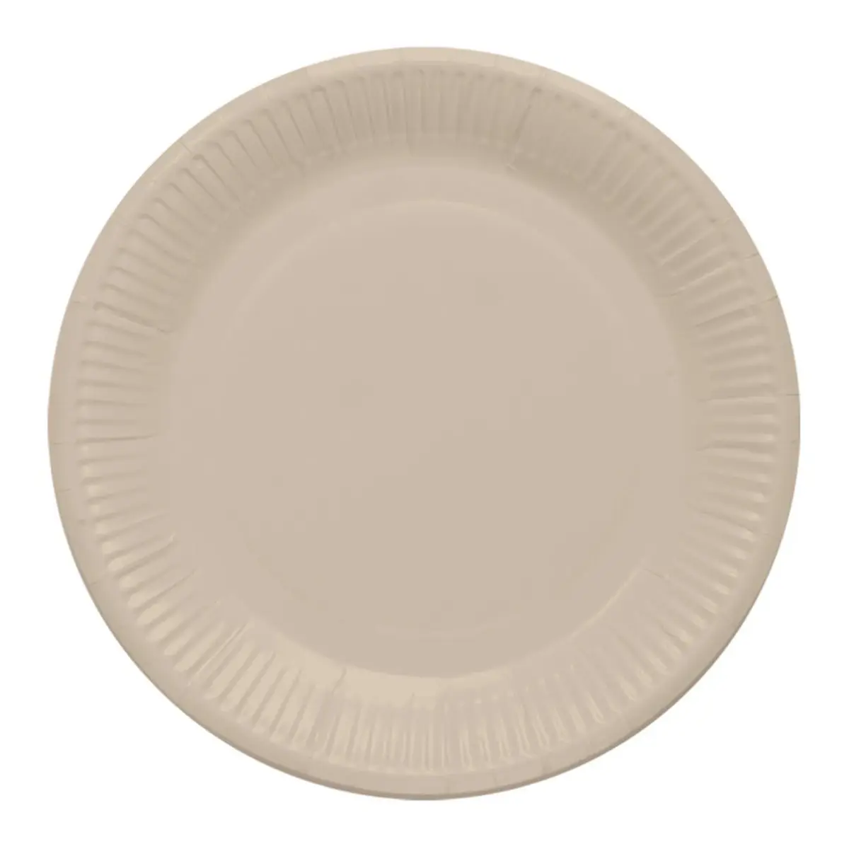 Lot de 20 Assiettes en Carton «Vitamine» 18cm Lin