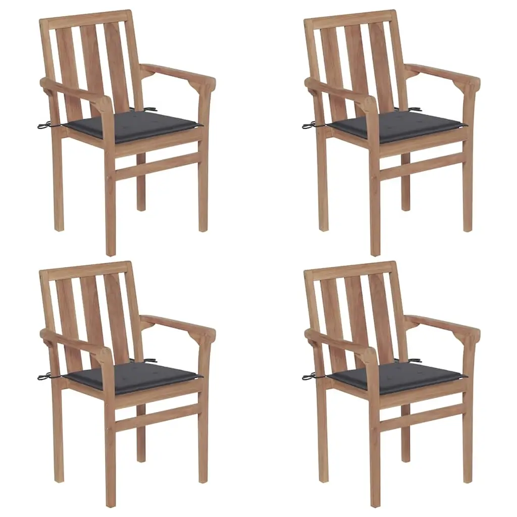 Lot de 4 Chaise bois composite Geerd Anthracite 58 X 50 X 89 cm – P87209A