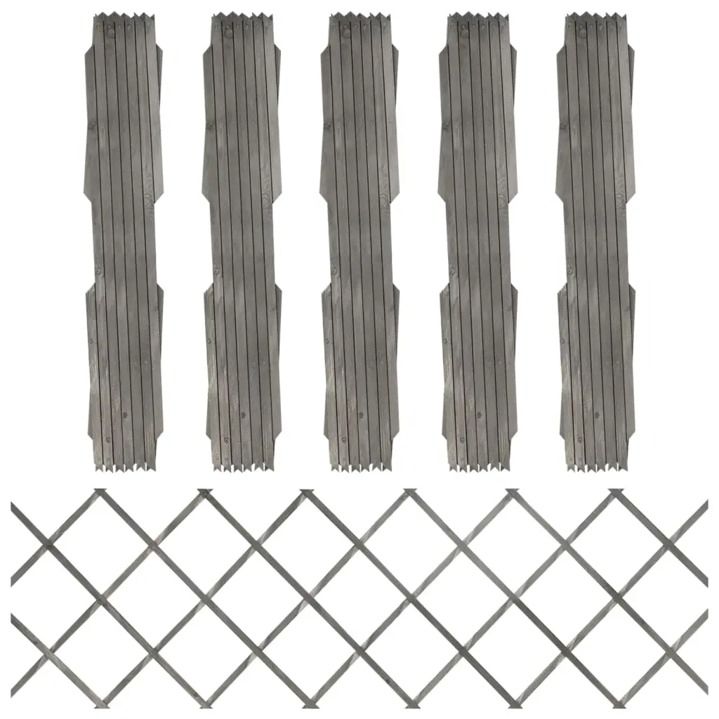 Lot de 5 Clotures – palissades Kendil Gris L. 180 X H. 60 – P87209G