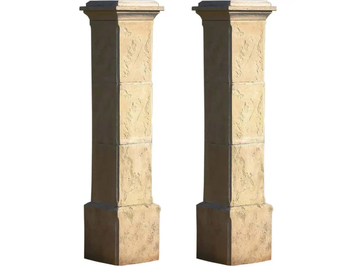 Lot De 2 Piliers De Portail «tradition» – 41 X 41 X 200 Cm -habitat Et Jardin
