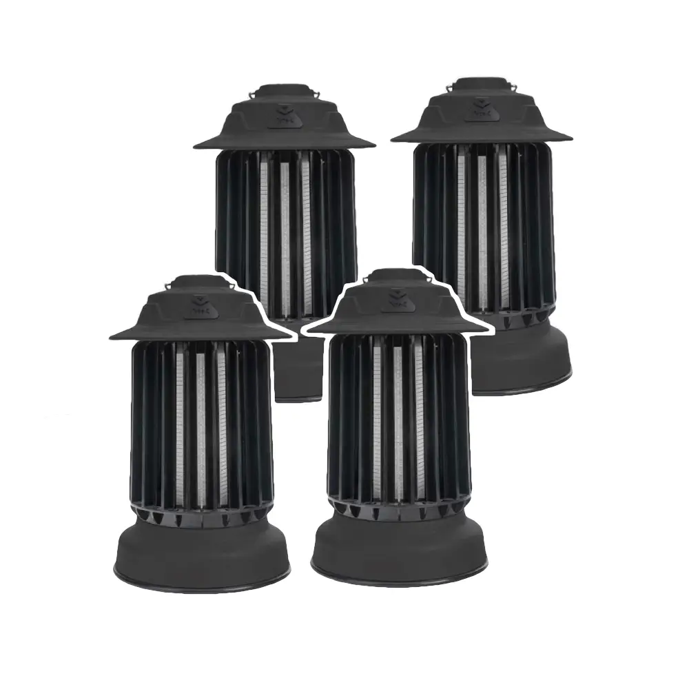 Lot de 4 pièges à moustique d’extérieur auto-nettoyant EZIlight® Mosquito Garden MG 10 Black