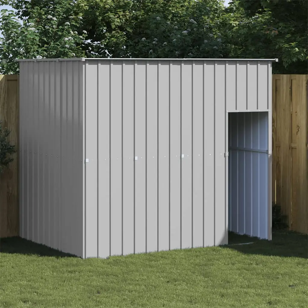 Grande niche pour chien acier galvanisé avec toit extérieur Gris clair – ComfortXL Pet Living