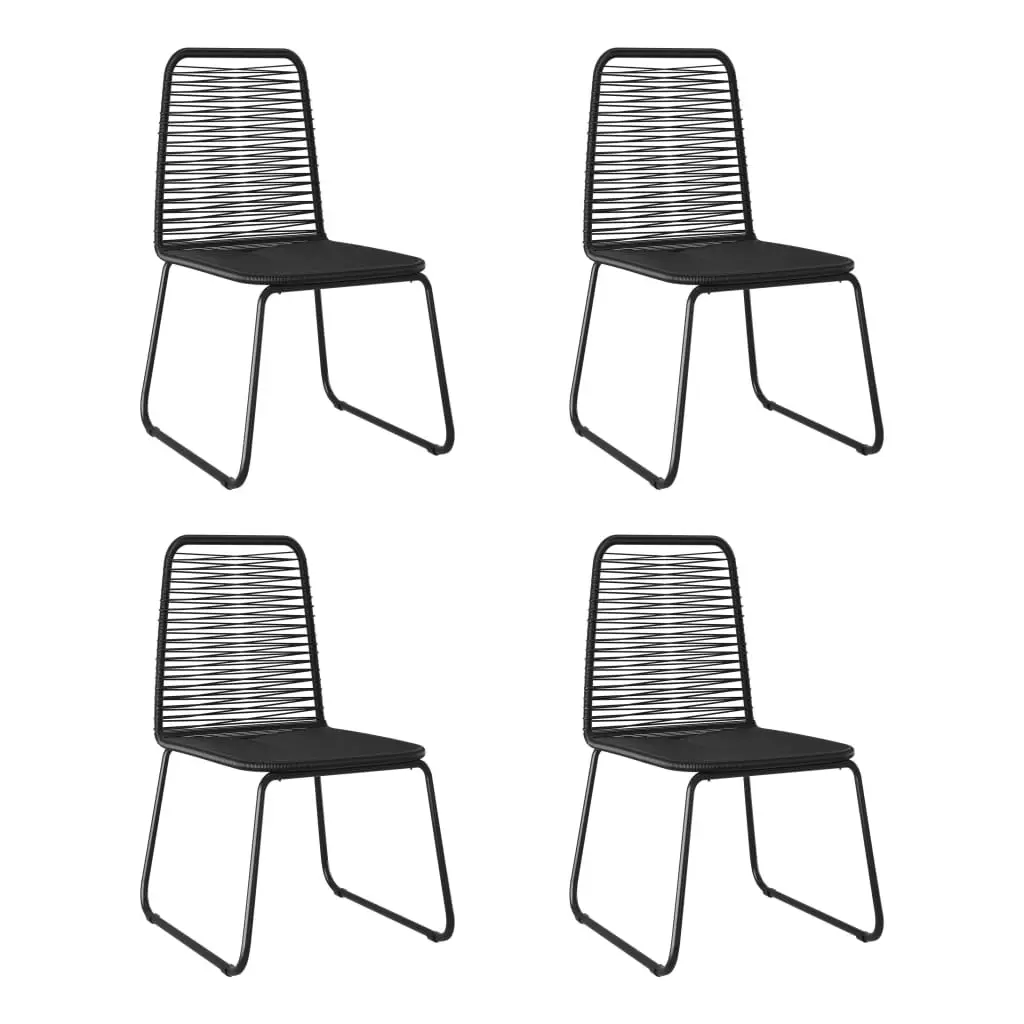 Lot de 4 Chaise bois composite Henning Noir 54 X 59 X 91 cm – P87209N