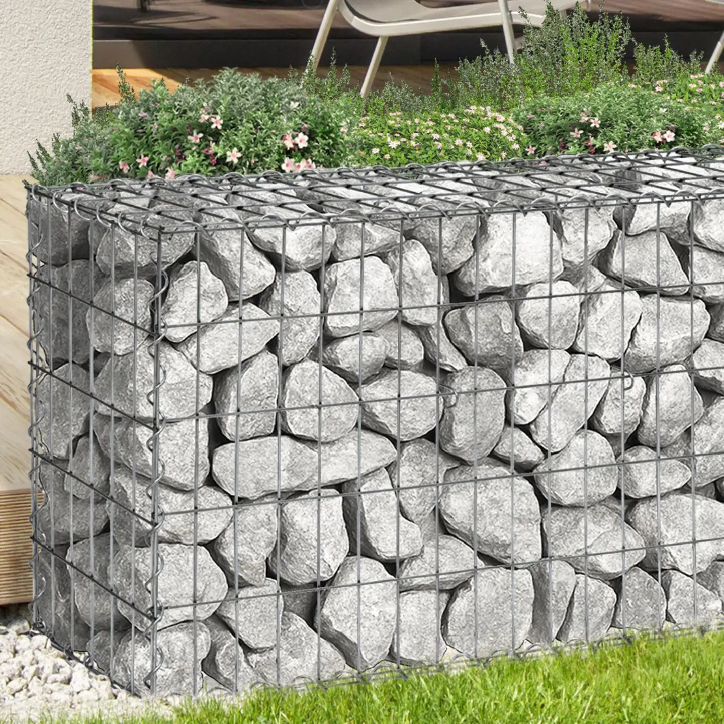 Lot de 2 gabions pour pierre 100 x 30 x 50 cm