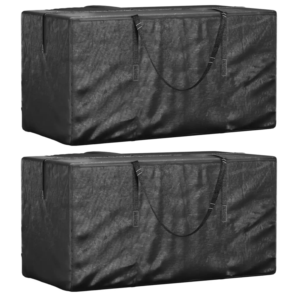 Lot de 2 Grands Sacs pour Sapin de Noël Artificiel PE Imperméable Durable Noir 150x75x75 cm – ComfortXL Outdoor Living