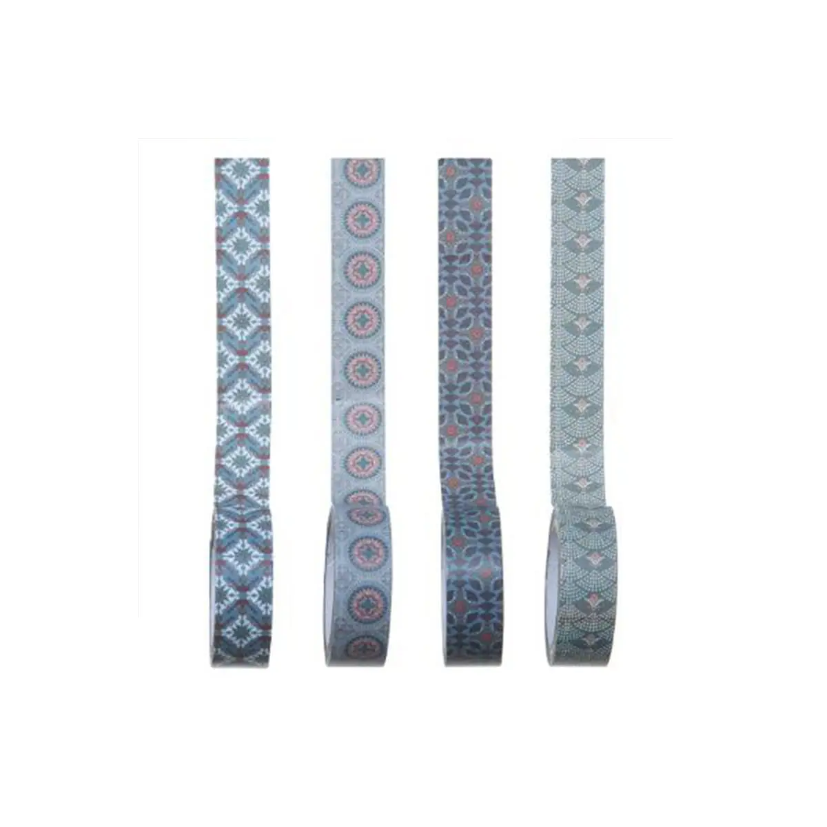 Lot de 4 Rubans Masking Tape «House» 5M Bleu