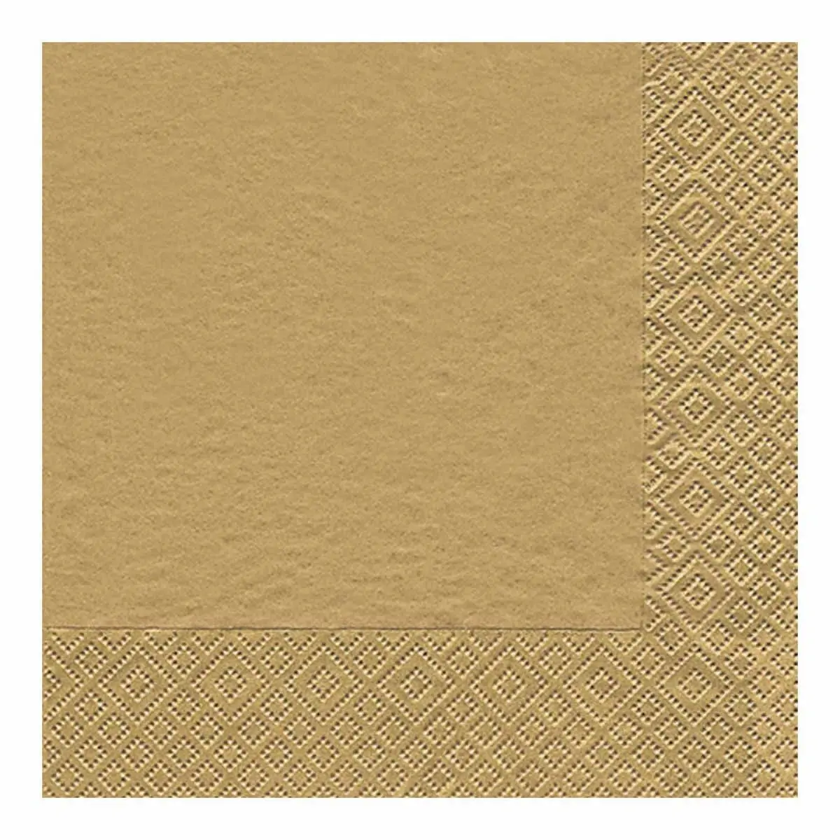 Lot de 20 Serviettes en Papier «Cocktail» 33x33cm Or
