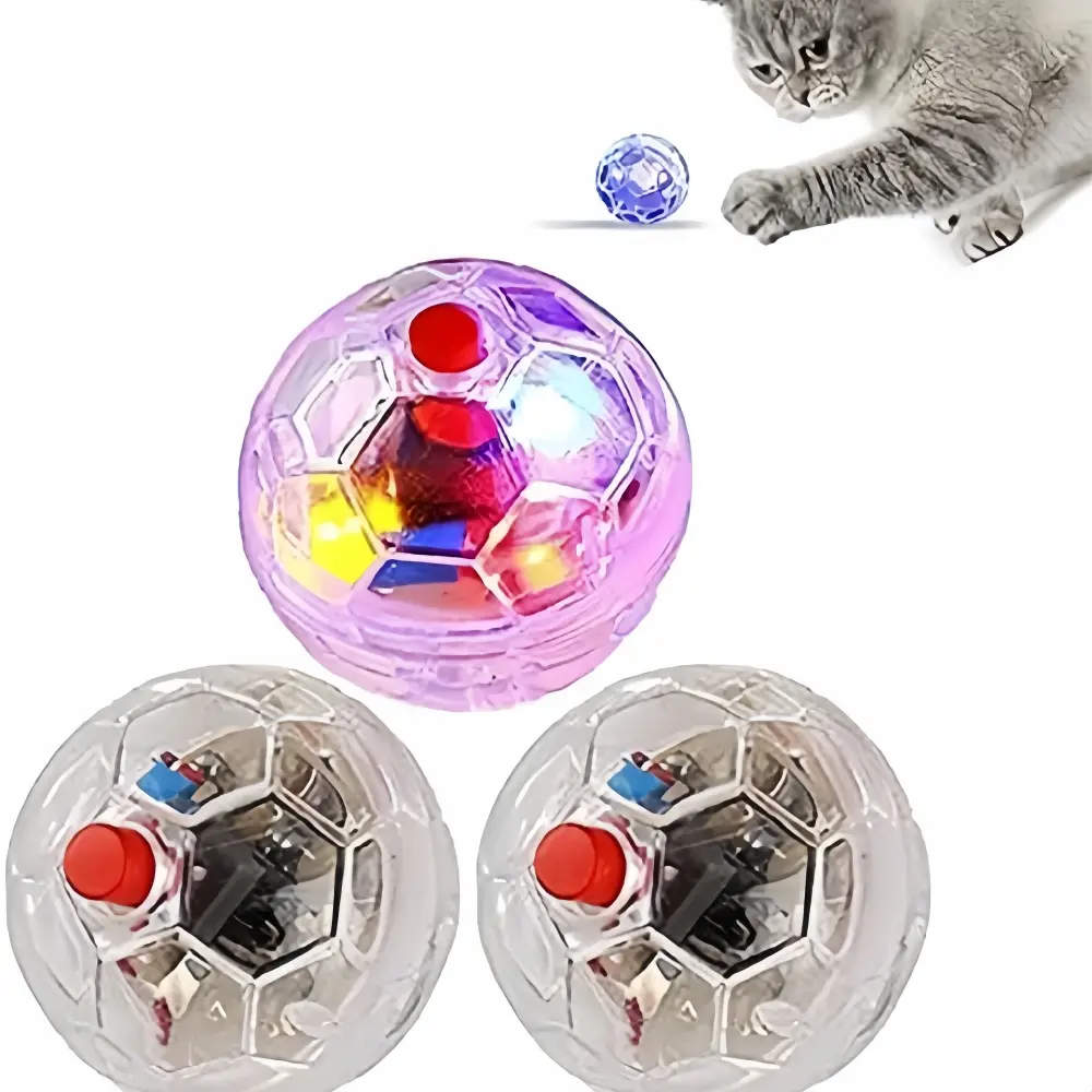 Lot de 3 balles clignotantes tactiles pour animal domestique MCBOSON