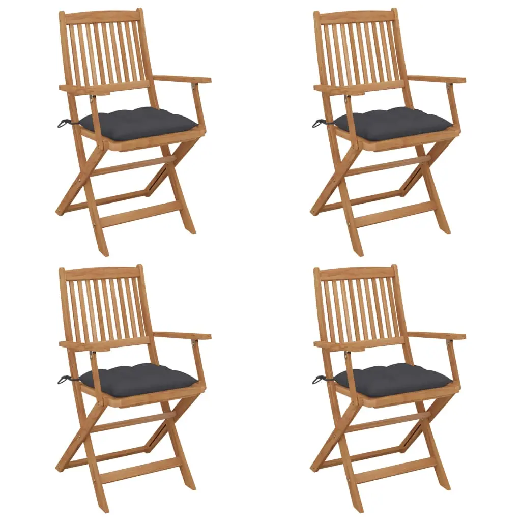 Lot de 4 Chaise bois composite Greencastle Anthracite 54 X 57 X 91 cm – P87209A