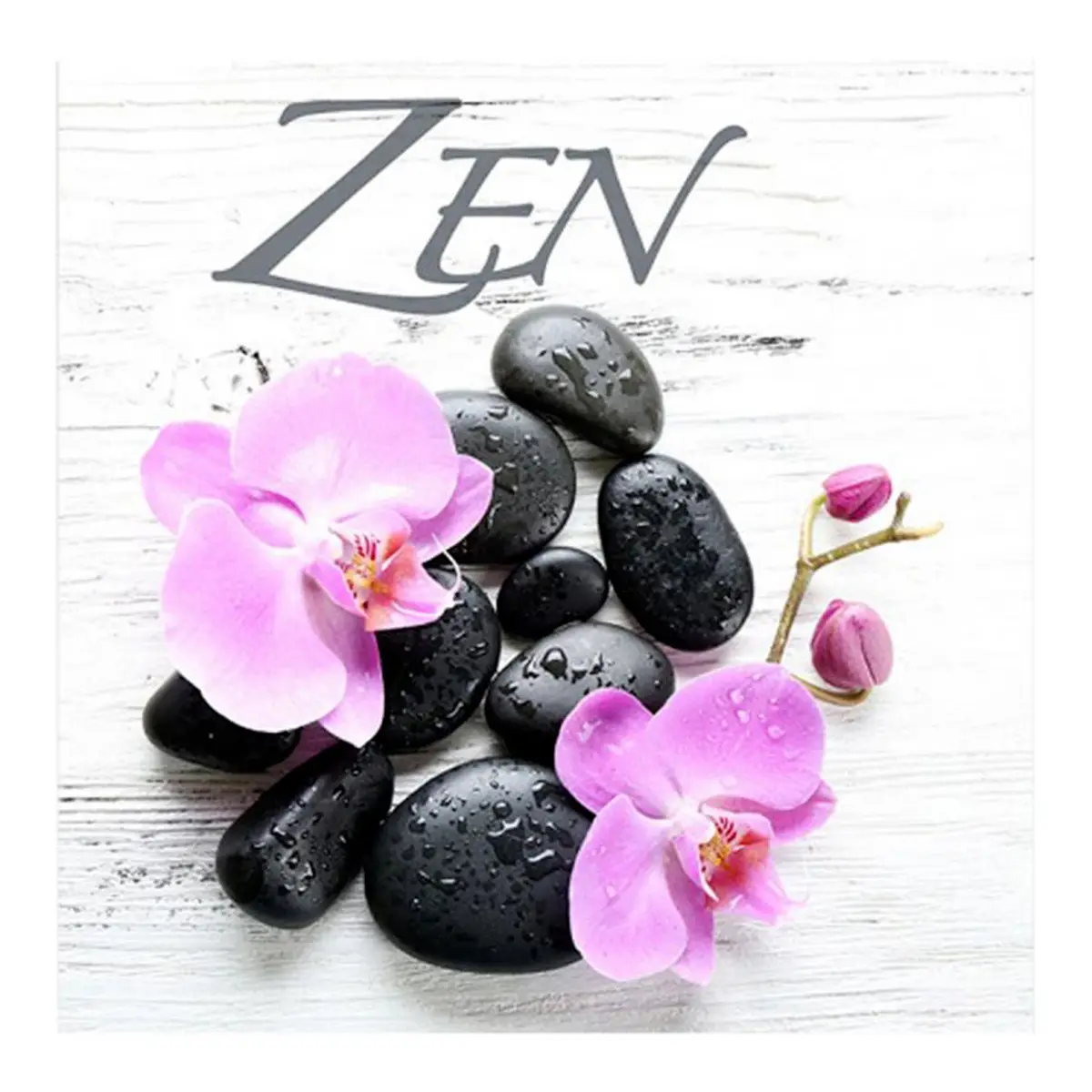 Lot de 20 Serviettes en Papier «Zen Galet» 33x33cm Blanc