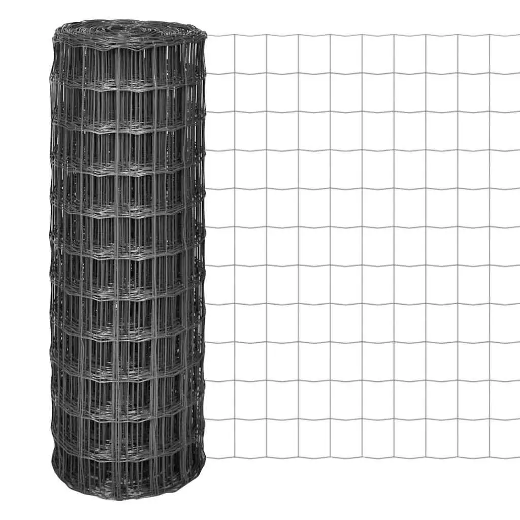 Grillage Soudé Rigide PVC Sécurité Jardin Durable Maille 25×1,2m Gris