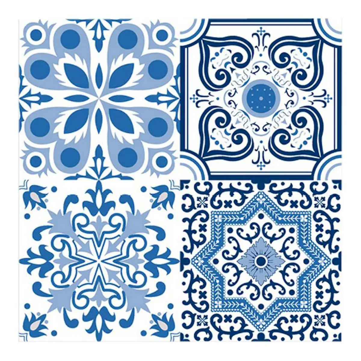 Lot de 20 Serviettes en Papier «Zellige» 33x33cm Bleu