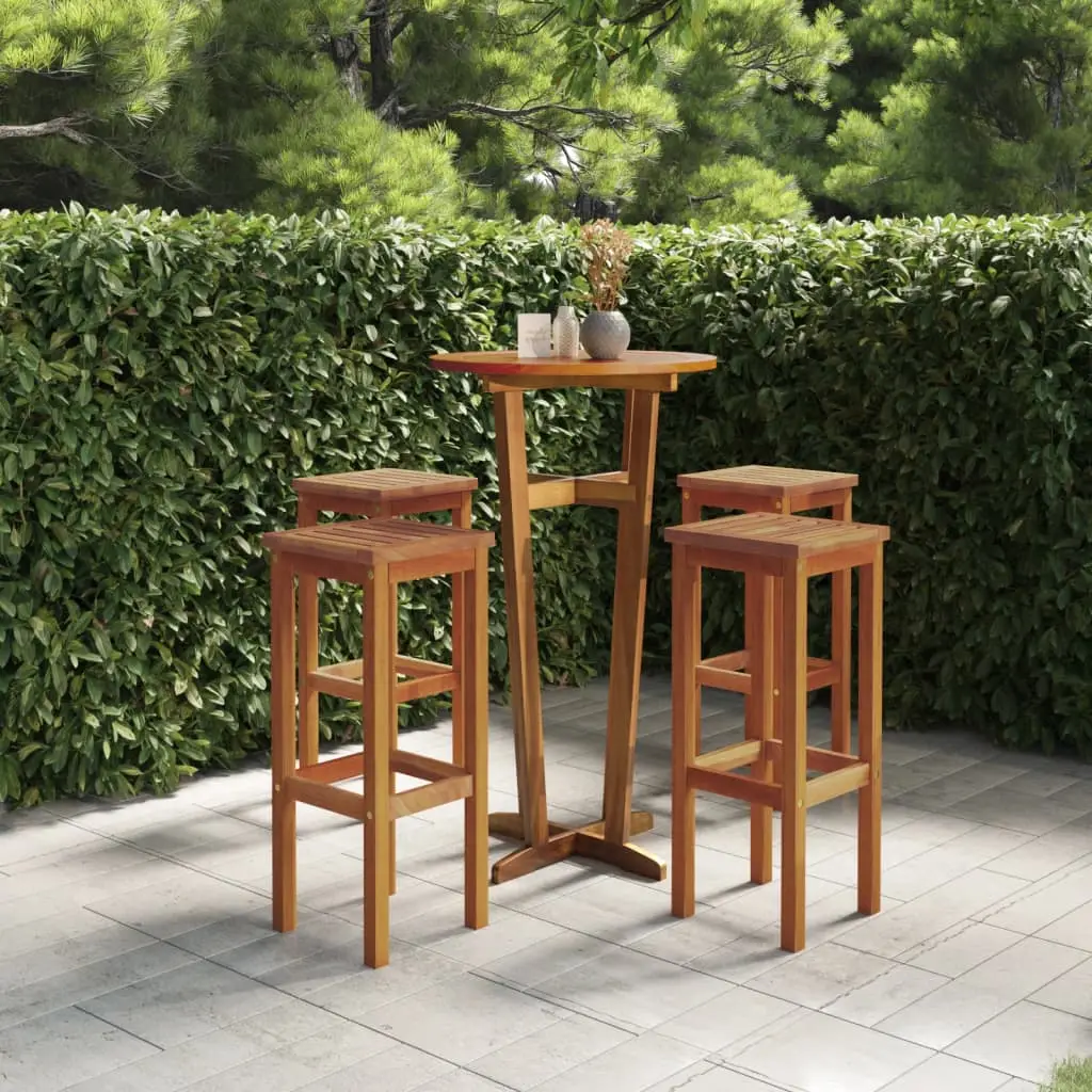 Lot de 4 Chaise bois composite La Hulpe Naturel 30,5 X 30,5 X 74 cm – P87209N