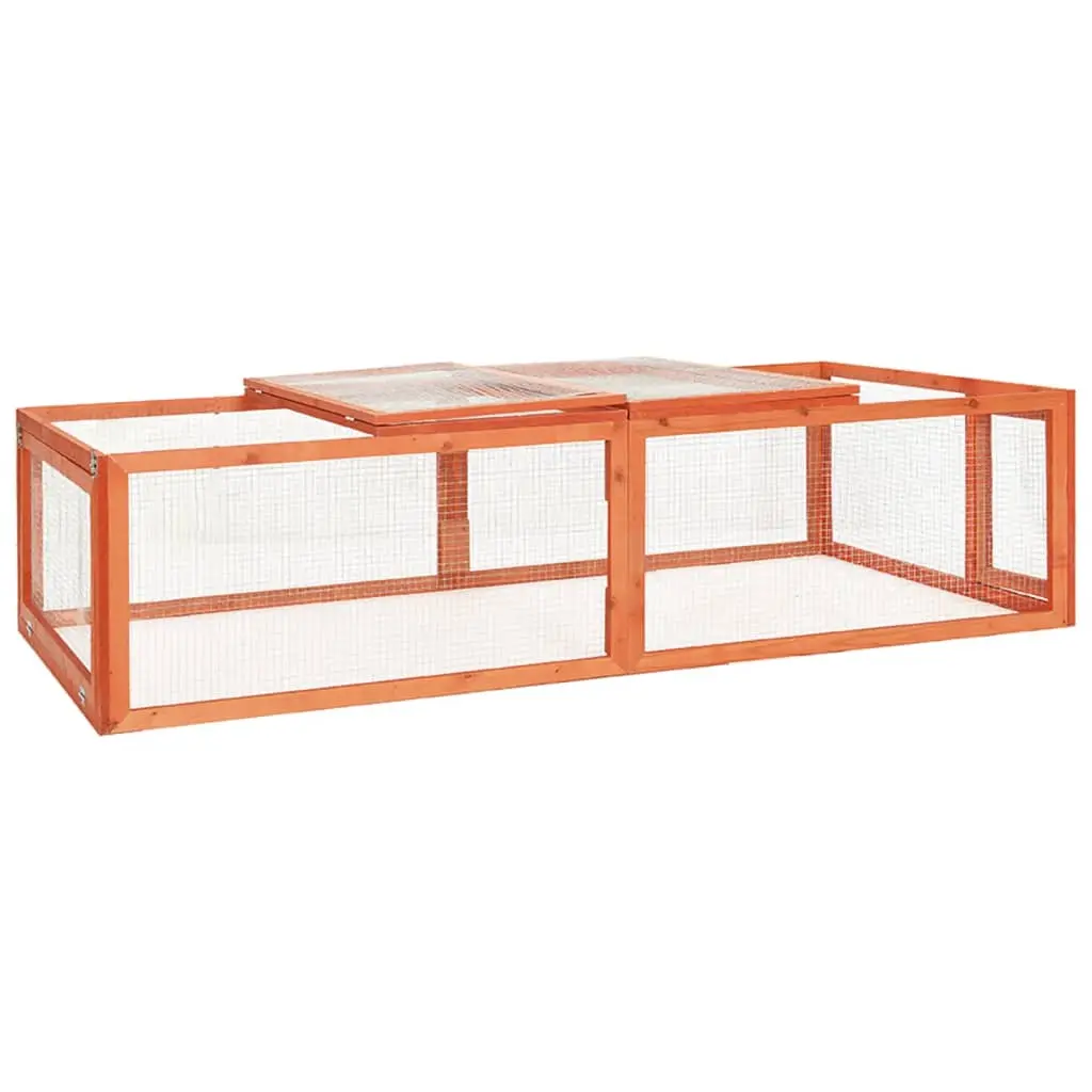 Grand enclos pour lapin en bois de sapin 183×90 cm avec toit ouvrant jardin – ComfortXL Outdoor Living