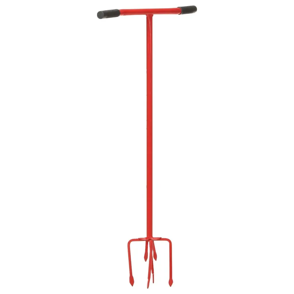 Griffe de jardin Rouge Acier vidaXL 146153