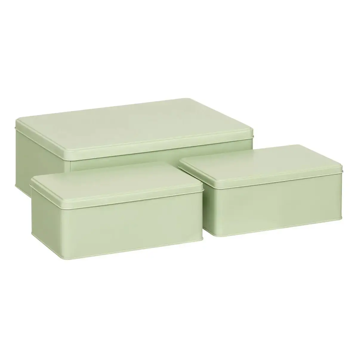 Lot de 3 Boîtes de Rangement «Deskolor» 31cm Sauge