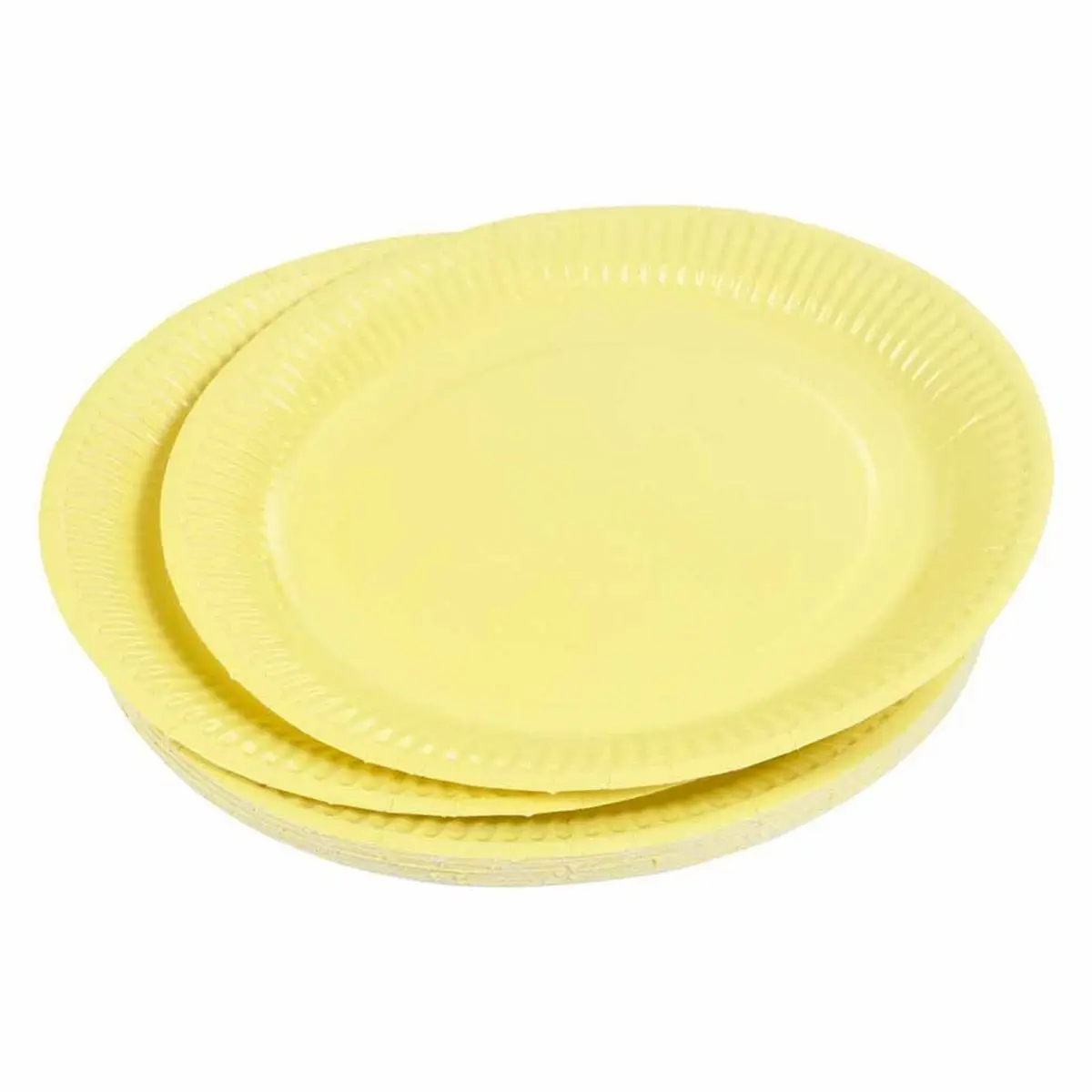 Lot de 20 Assiettes en Carton «Vitamine» 18cm Jaune