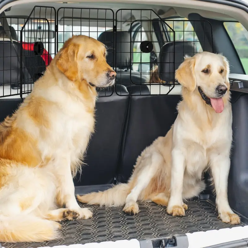 Grille séparation chien voiture Acier Coffre Réglable Pliable 93