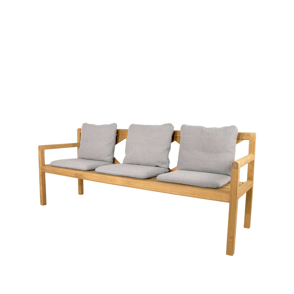 Banco Grace de 3 plazas.jo{font-size:18px}Light grey, teak