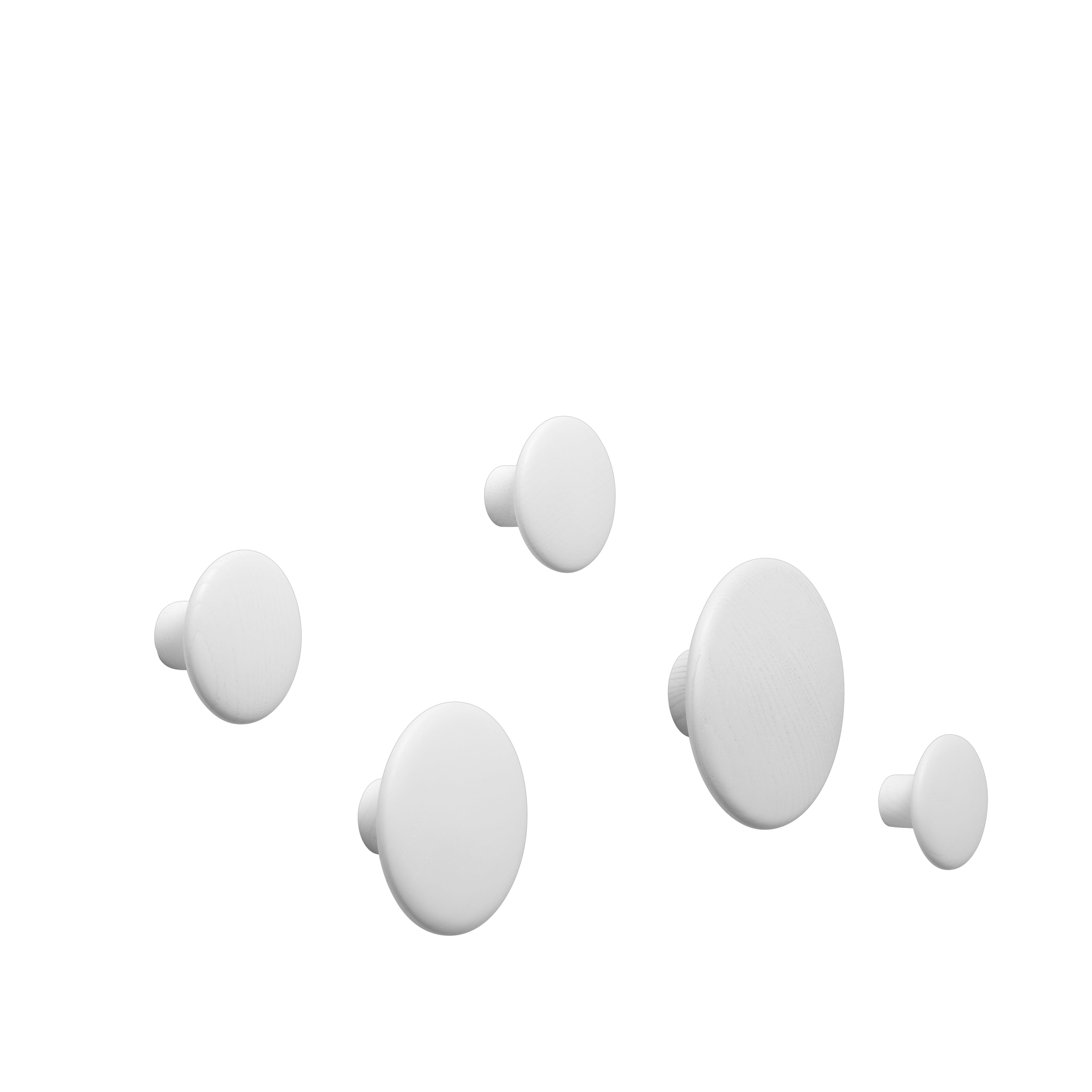 Set de 5 colgadores de pared The Dots.jo{font-size:18px}Blanco crema