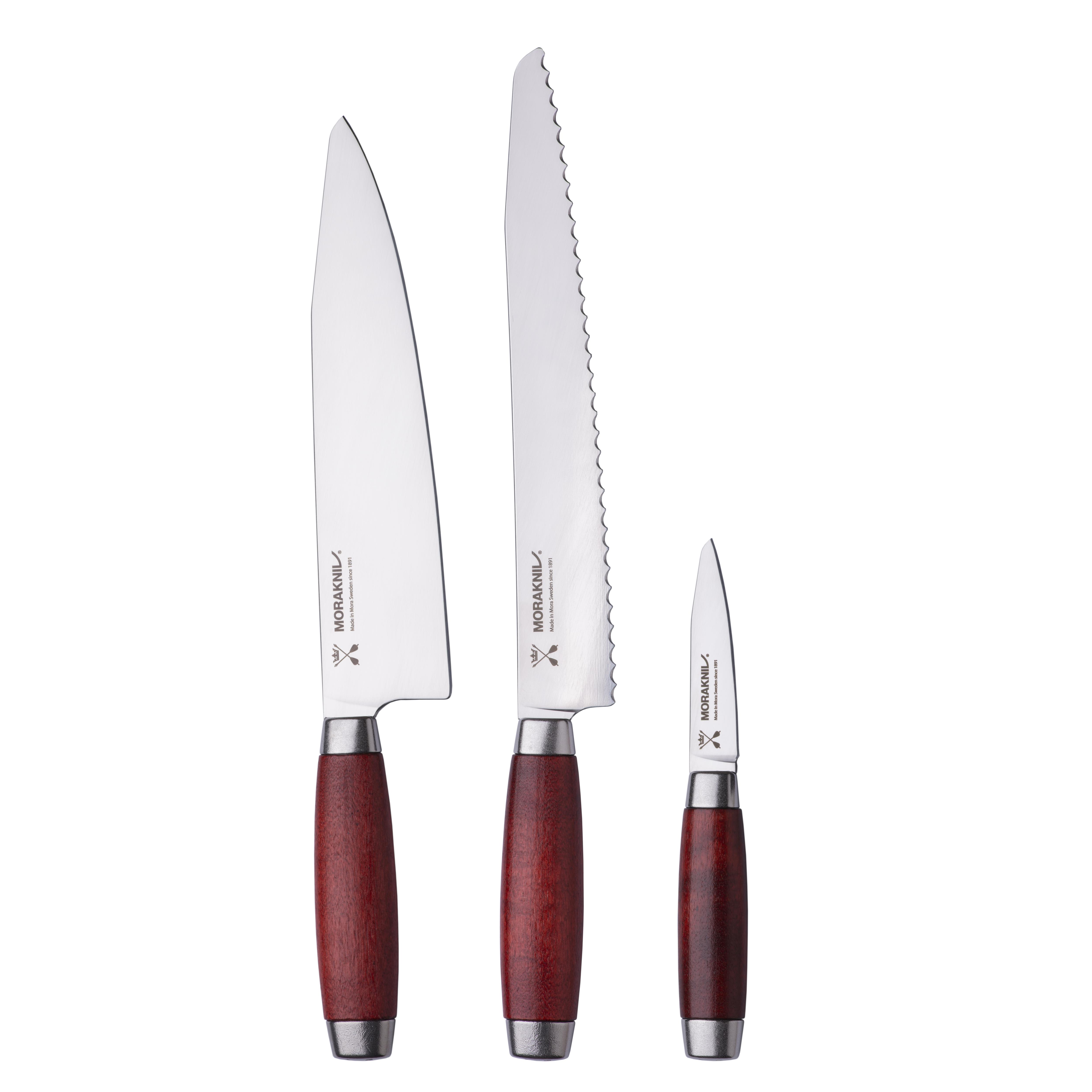 3 Cuchillos Morakniv.iy{font-size:18px}rojo