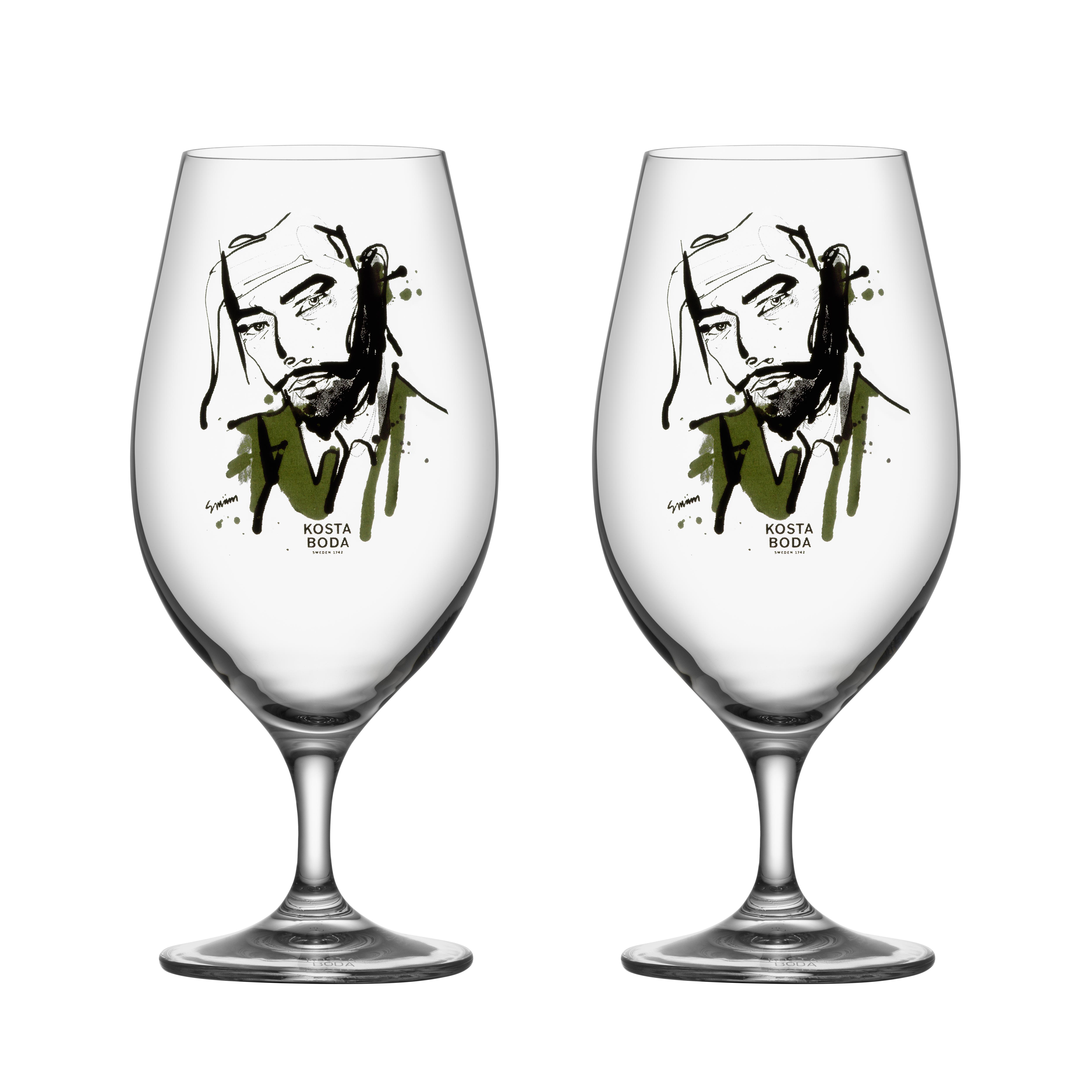 2 Copas de cerveza All about you 40 cl.js{font-size:18px}Want him (verde), set de 2