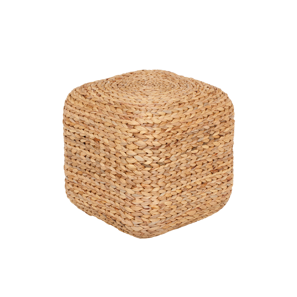 Asiento puf Lily.jp{font-size:18px}Natural, jacinto de agua, cuadrado