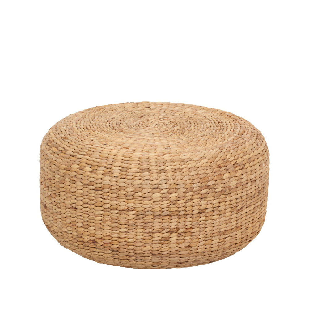 Asiento puf Lily Ø59 cm.jp{font-size:18px}Natural, jacinto de agua, redondo